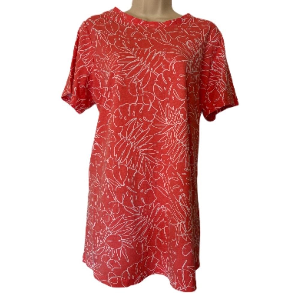 Woman Within Coral Floral Tunic